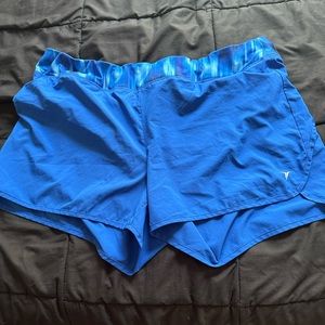 Swim or reg wear, blue shorts with liner